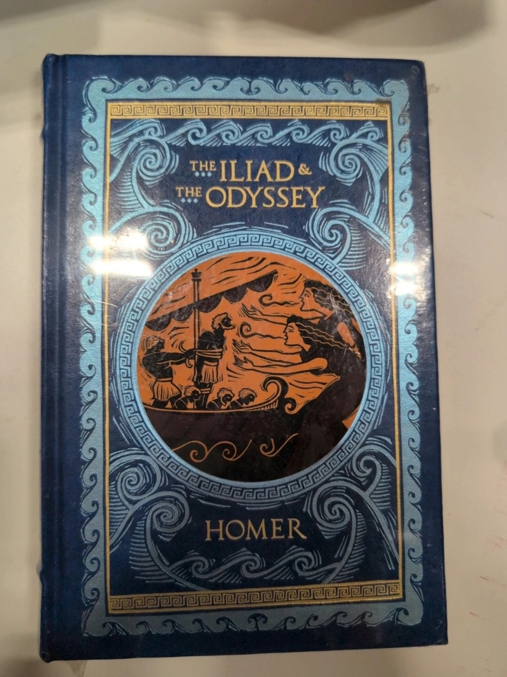 The Iliad & The Odyssey by Homer - Blue and Gold Hardcover